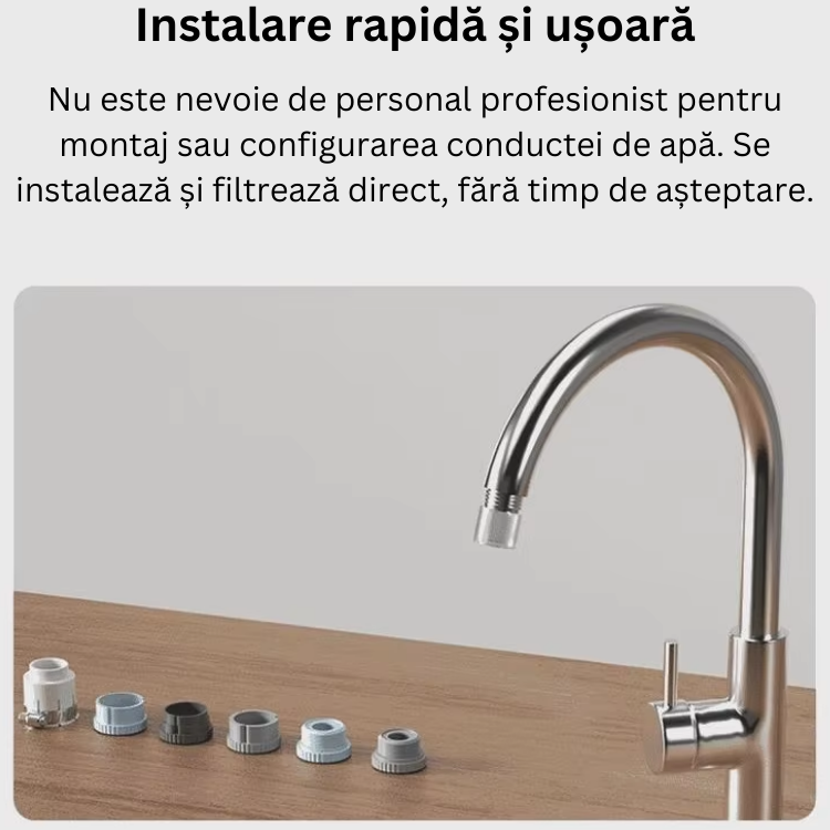 Filtru de apă pentru robinet cu afișaj digital, lumină UV - imagine 5