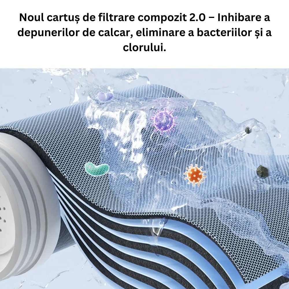 Filtru de apă pentru robinet cu afișaj digital, lumină UV - imagine 4